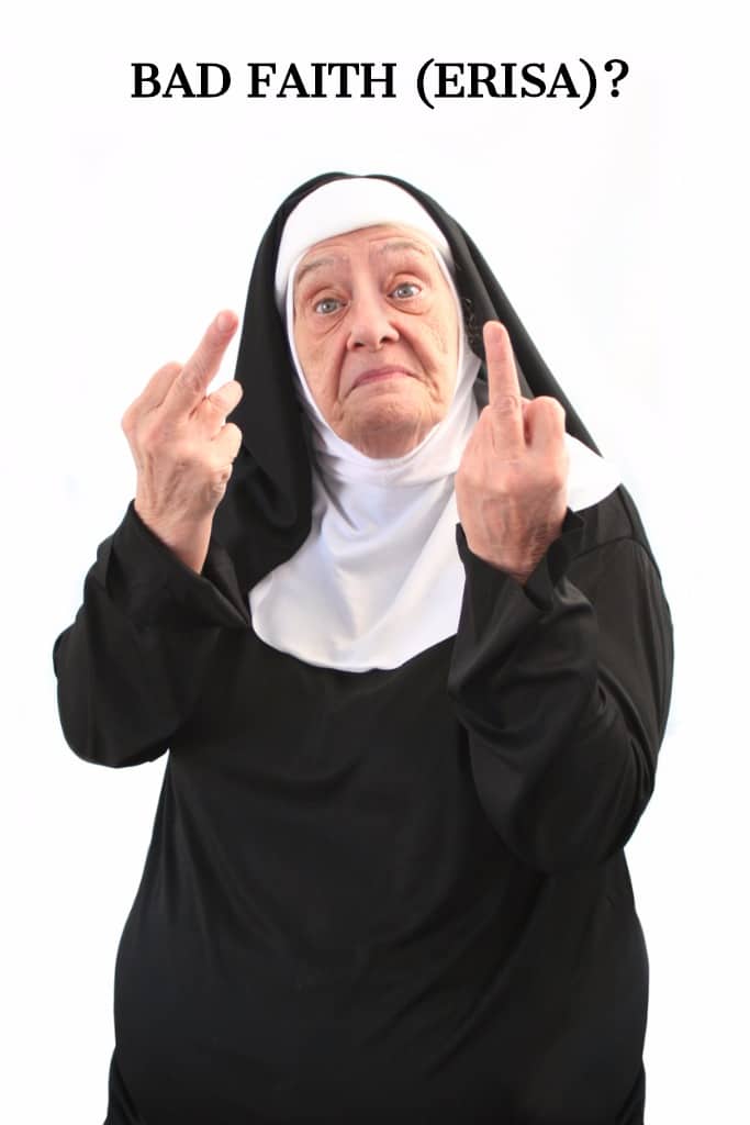 Senior Nun Giving Two Middle Finger Gestures