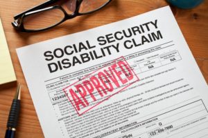 Social Security Disabilty form stamped APPROVED.